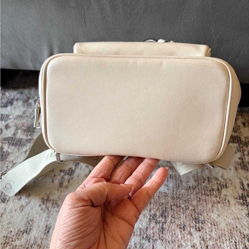 Coach Cream Leather Drawstring Backpack - image 8